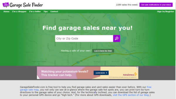 Garage Sale Finder screenshot